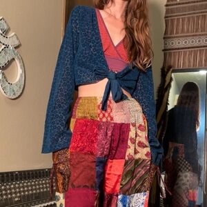 Sheer Blue Flower Top